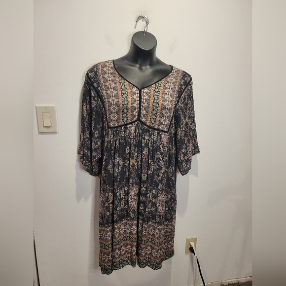 Style & Co. Dresses & Skirts - Style & Co Size 3x Green Boho Floral Print Knee Length Dress